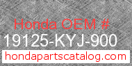 Honda 19125-KYJ-900 genuine part number image