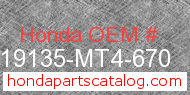 Honda 19135-MT4-670 genuine part number image