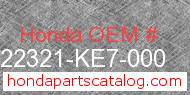 Honda 22321-KE7-000 genuine part number image