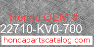 Honda 22710-KV0-700 genuine part number image