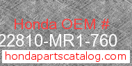 Honda 22810-MR1-760 genuine part number image
