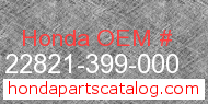 Honda 22821-399-000 genuine part number image