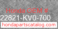 Honda 22821-KV0-700 genuine part number image