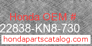 Honda 22838-KN8-730 genuine part number image