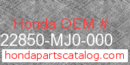 Honda 22850-MJ0-000 genuine part number image