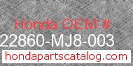 Honda 22860-MJ8-003 genuine part number image