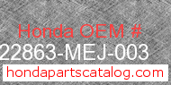Honda 22863-MEJ-003 genuine part number image
