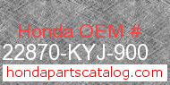 Honda 22870-KYJ-900 genuine part number image