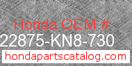 Honda 22875-KN8-730 genuine part number image