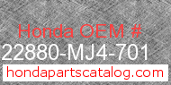 Honda 22880-MJ4-701 genuine part number image