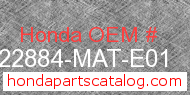 Honda 22884-MAT-E01 genuine part number image