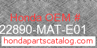 Honda 22890-MAT-E01 genuine part number image