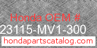 Honda 23115-MV1-300 genuine part number image