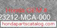 Honda 23212-MCA-000 genuine part number image