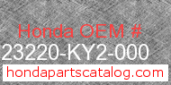 Honda 23220-KY2-000 genuine part number image