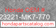 Honda 23221-MK7-770 genuine part number image