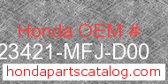 Honda 23421-MFJ-D00 genuine part number image