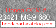 Honda 23421-MG9-680 genuine part number image