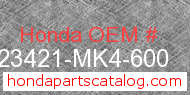 Honda 23421-MK4-600 genuine part number image