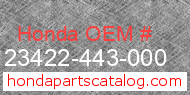 Honda 23422-443-000 genuine part number image