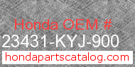 Honda 23431-KYJ-900 genuine part number image