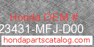 Honda 23431-MFJ-D00 genuine part number image