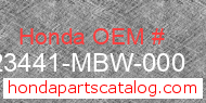 Honda 23441-MBW-000 genuine part number image