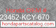 Honda 23452-KCY-670 genuine part number image