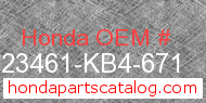 Honda 23461-KB4-671 genuine part number image