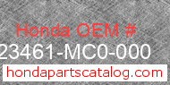 Honda 23461-MC0-000 genuine part number image