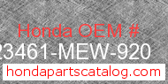 Honda 23461-MEW-920 genuine part number image