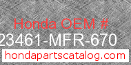 Honda 23461-MFR-670 genuine part number image