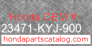 Honda 23471-KYJ-900 genuine part number image