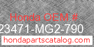 Honda 23471-MG2-790 genuine part number image