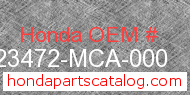 Honda 23472-MCA-000 genuine part number image
