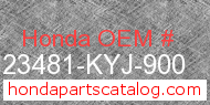 Honda 23481-KYJ-900 genuine part number image