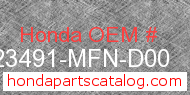 Honda 23491-MFN-D00 genuine part number image