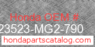 Honda 23523-MG2-790 genuine part number image