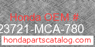 Honda 23721-MCA-780 genuine part number image