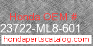 Honda 23722-ML8-601 genuine part number image