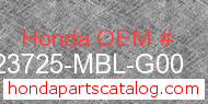 Honda 23725-MBL-G00 genuine part number image