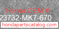 Honda 23732-MK7-670 genuine part number image