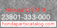 Honda 23801-333-000 genuine part number image