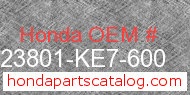 Honda 23801-KE7-600 genuine part number image