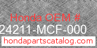 Honda 24211-MCF-000 genuine part number image