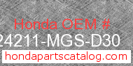 Honda 24211-MGS-D30 genuine part number image