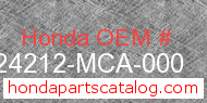 Honda 24212-MCA-000 genuine part number image