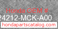 Honda 24212-MCK-A00 genuine part number image