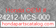 Honda 24212-MCS-000 genuine part number image