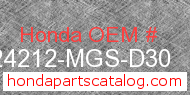 Honda 24212-MGS-D30 genuine part number image